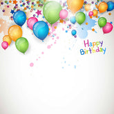 White Wall With Many Balloons For Baby Birthday Photography Backdrop Shopbackdrop